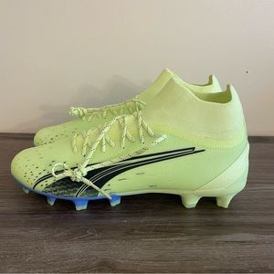 PUMA Ultra Pro FG/AG Soccer Cleats Fizzy Light Parisian Night-Blue Glimmer